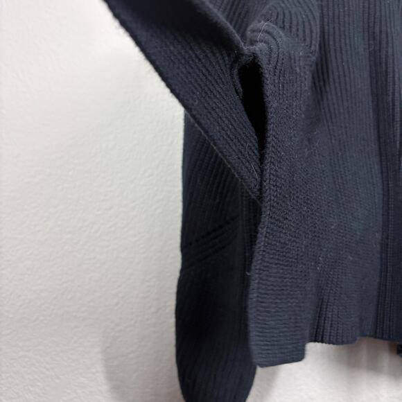 Modern Citizen Small Hiwa Tie Front Sweater Black Cotton Wool Crop Turtleneck - Picture 8 of 10